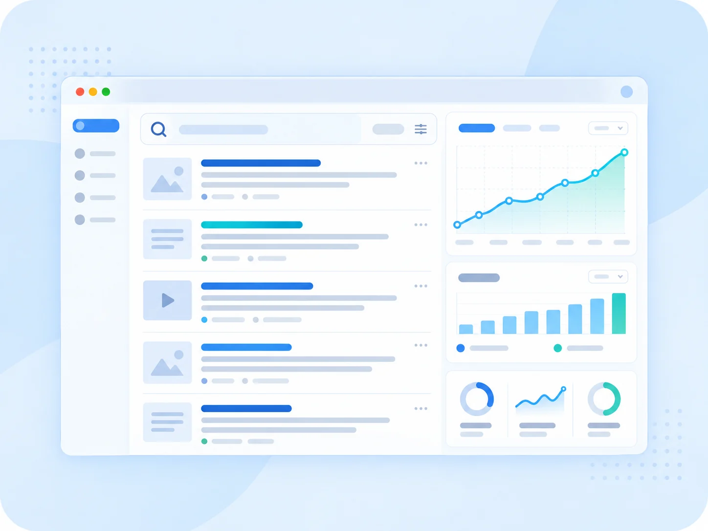 Giao diện kết quả tìm kiếm với biểu đồ hiệu suất website